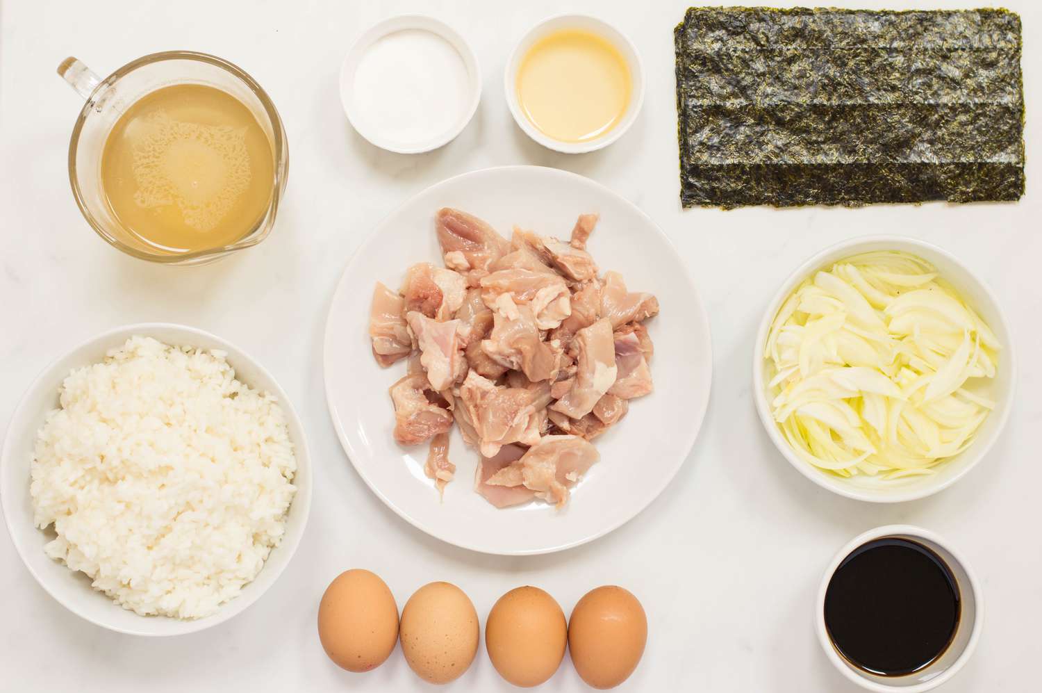 nguyên liệu làm oyakodon